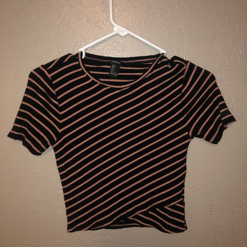 Forever 21 striped crop top